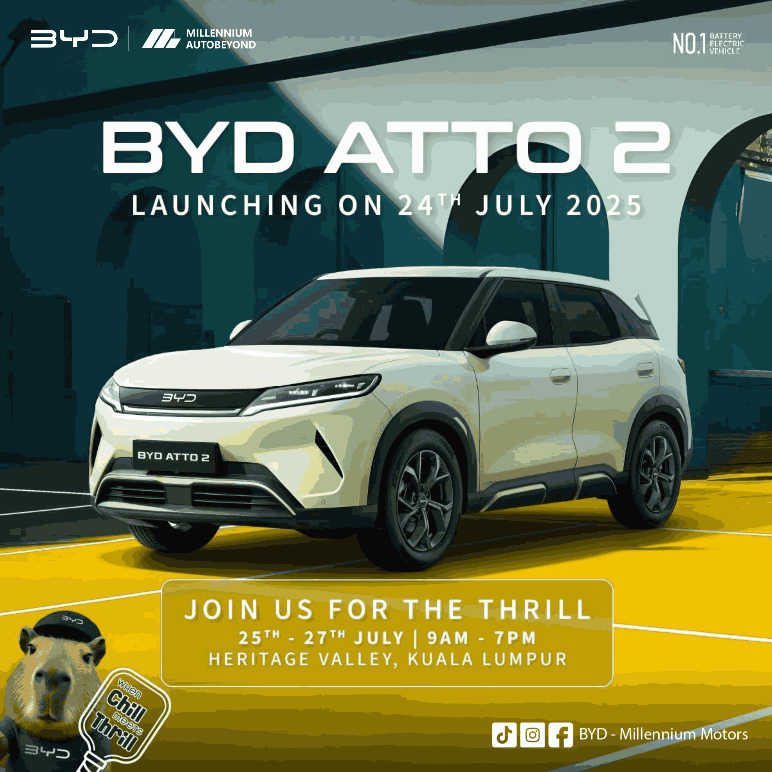 Read more about the article Get Ready! BYD ATTO 2 Launches This 24 July!